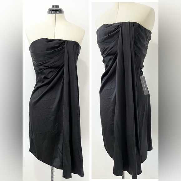 Dolce and Gabbana Off the shoulder silk-satin mini dress US:2-4 - Picture 3 of 9